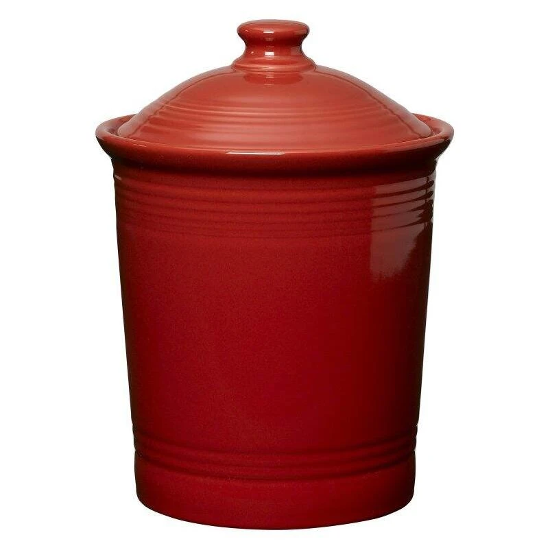 3-quart Large Kitchen Canister In Scarlet Red