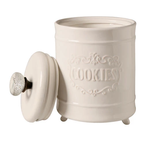 Circa Cookie Jar - White Ceramic 8 Inch High Decorative Container