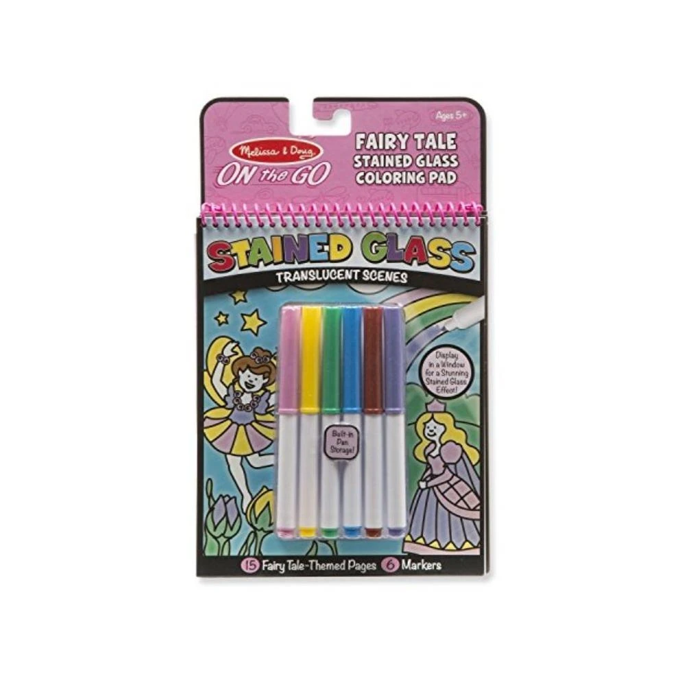 On The Go Stained Glass Coloring Pad - Fairy Tale