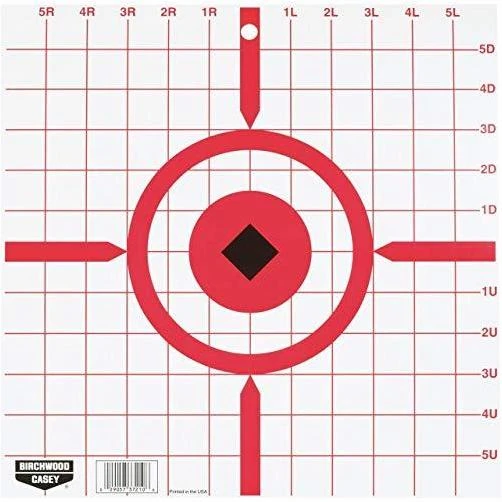 1403833 12 in. Rigid Crosshair Sight-In Target, Pack of 10