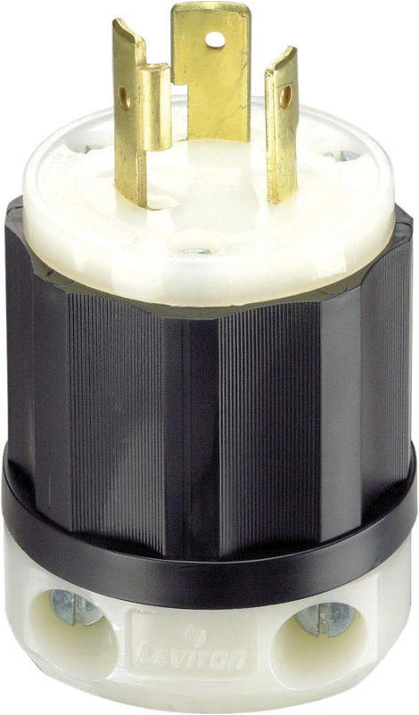 Leviton Industrial Nylon L5-20P Grounding Plug – 2‑Pole, 3‑Wire, 16‑10 AWG