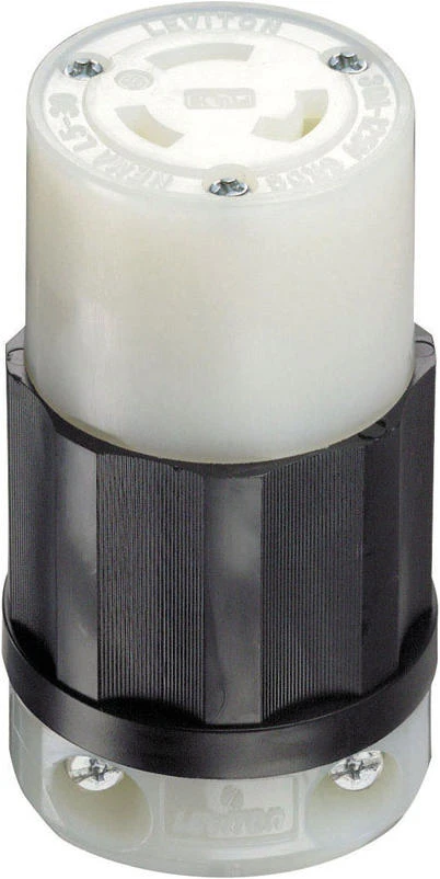 Leviton L5-30R Thermoplastic Curved Blade Ground Locking Connector – Industrial Grade