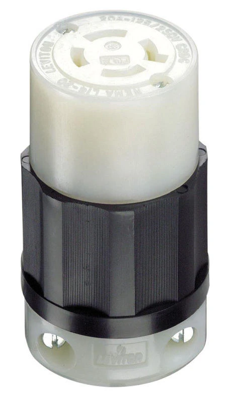 Leviton L14-20R Industrial Nylon Grounding Locking Connector – 14‑10 AWG, 3‑Pole 4‑Wire, 125/250V