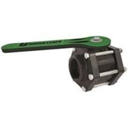 V300fp Polypropylene 6-bolt Full Port Ball Valve, 3" Npt Female, 100 Psi