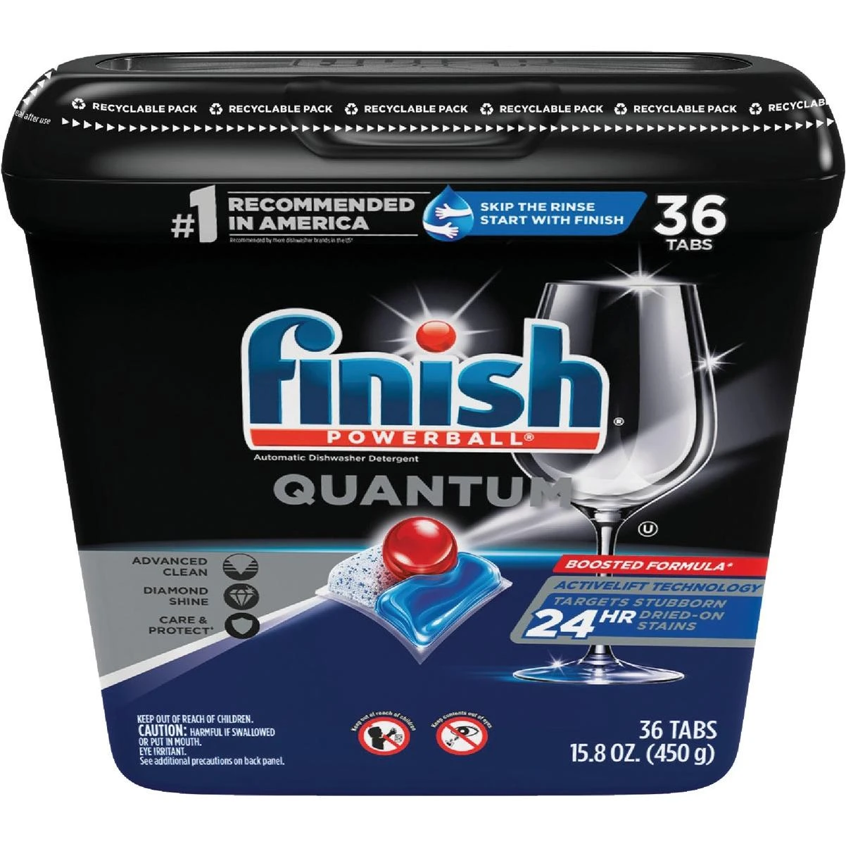 Finish Powerball Quantum Dishwasher Pods – 36‑Count Pack