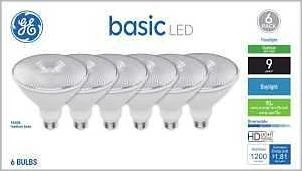 GE 15W LED PAR38 Spot & Flood Light – Frosted Daylight, Dimmable, E26 Base