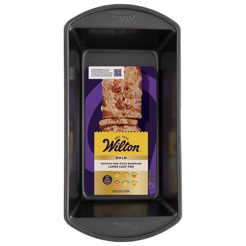 Wilton Gold Gray Loaf Pan – 5" x 9" Nonstick Steel Bakeware