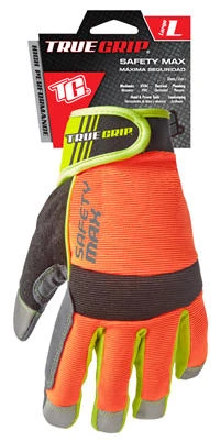 Safety Max Hi-Viz Work Gloves, Touchscreen Compatible, L