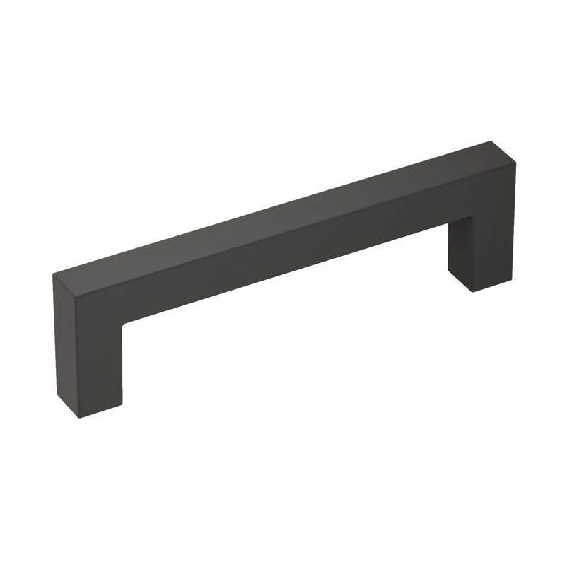 Amerock Monument 3.75 In. Matte Black Cabinet Pull, Contemporary Design, Aluminum