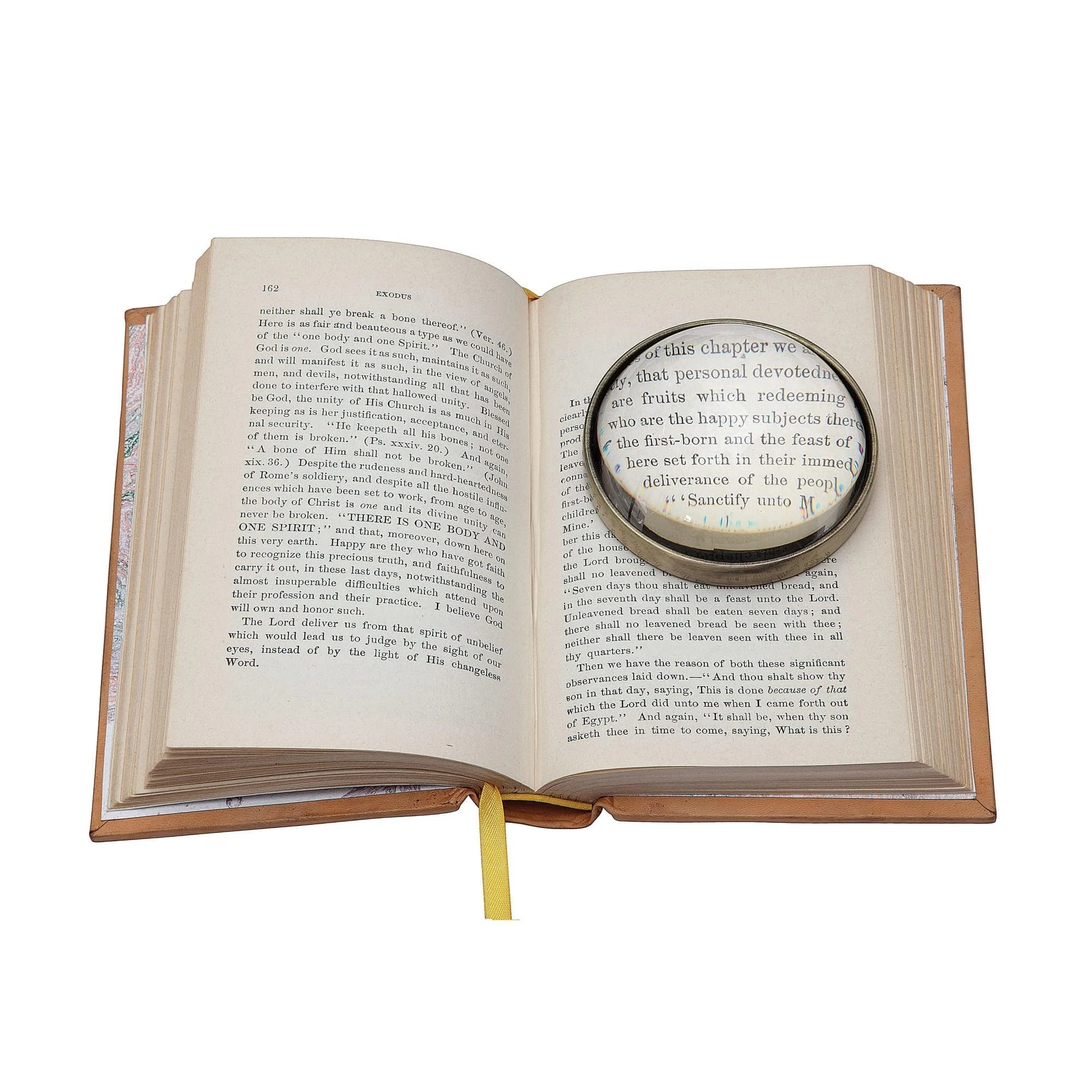 3"RndMtl&GlssPaperweight/Magnify