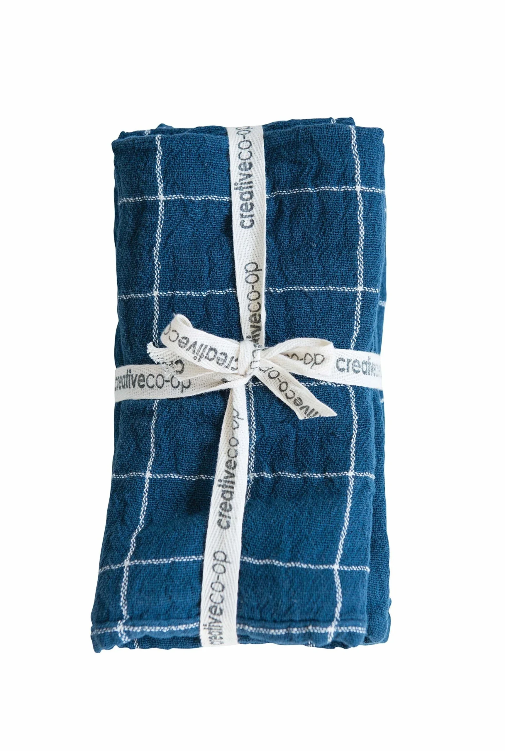 18 Inch Cotton Napkins Set Of 4 With Plaid And Stripe Designs