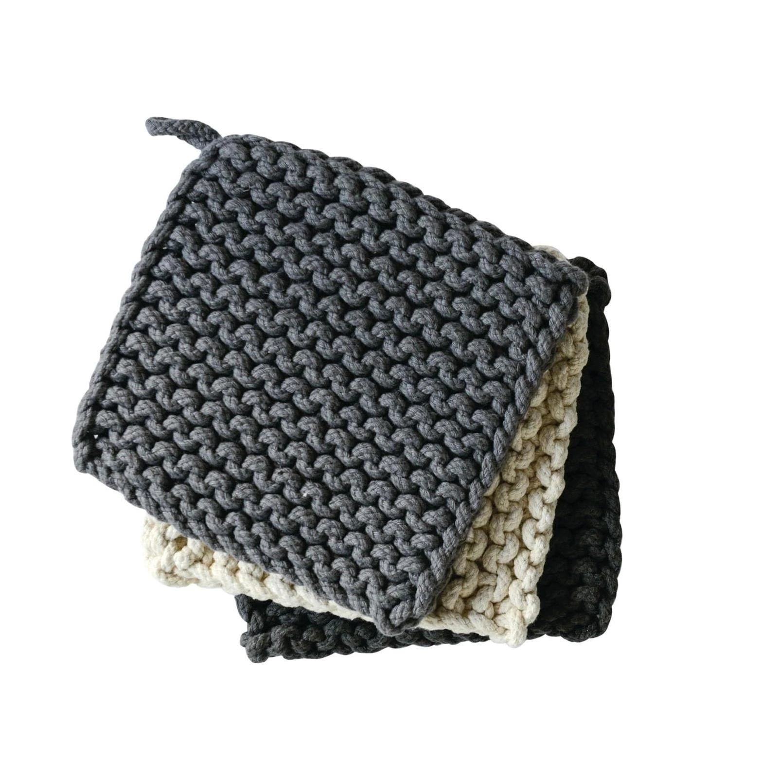 8 Inch Square Cotton Crocheted Pot Holder - Durable And Stylish Kitchen Accessory