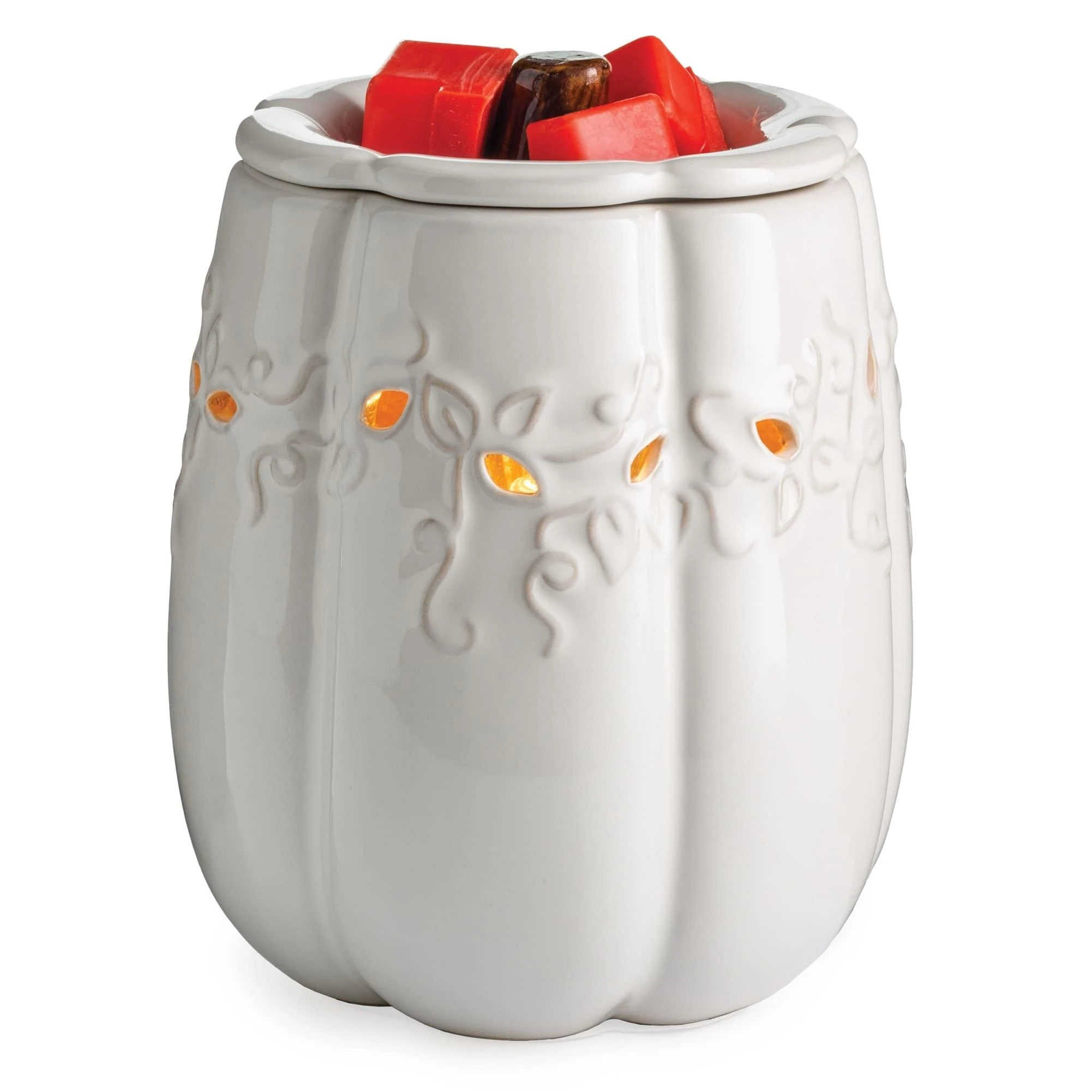 White Pumpkin Warmer - Decorative Home Accent