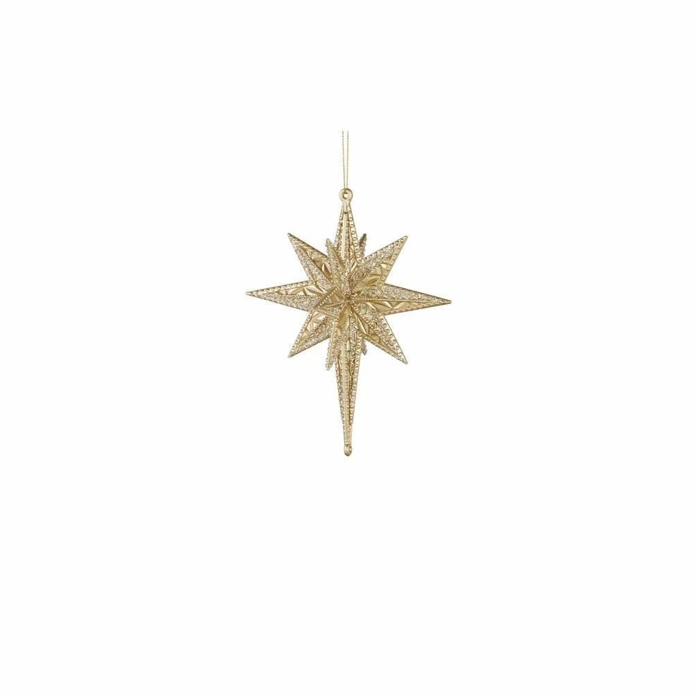 6 Inch North Star Ornament - Festive Holiday Decoration For Christmas Tree