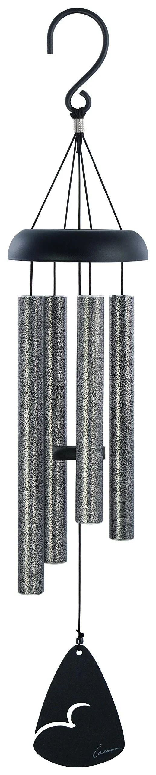 21" Pewter Fleck Wind Chime - Elegant Outdoor Decor