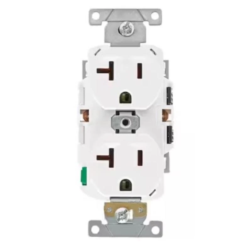 Leviton Lever Edge 20‑Amp White Receptacle – Pack of 1