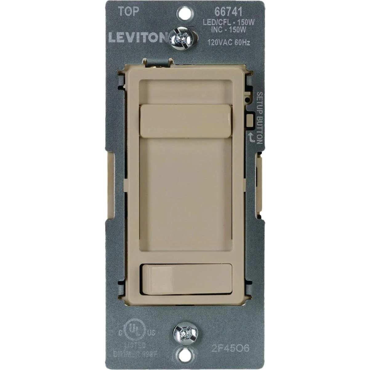 Leviton Ivory SureSlide Slide Dimmer – Smooth LED & CFL Brightness Control
