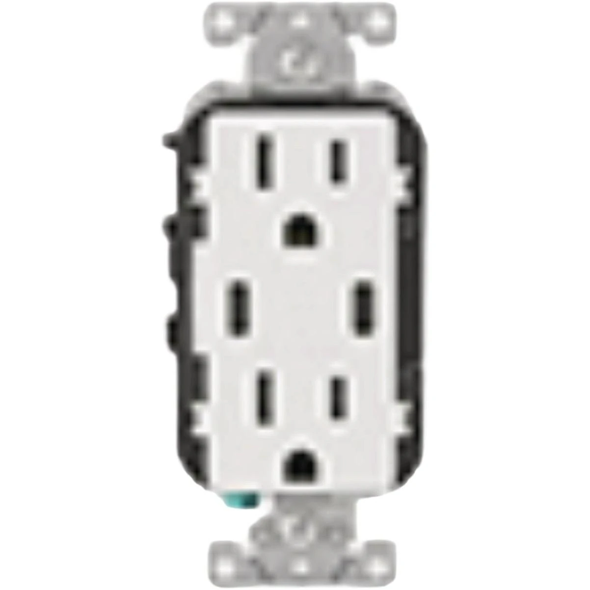 Leviton Decora 15‑Amp White Dual USB‑C & USB‑A Tamper‑Resistant Outlet with Smart Charging