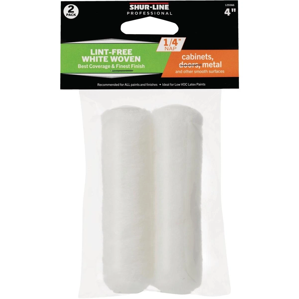 Shur-Line Best 4" x 1/4" Woven Roller Cover – 2‑Pack for Paint & Finish
