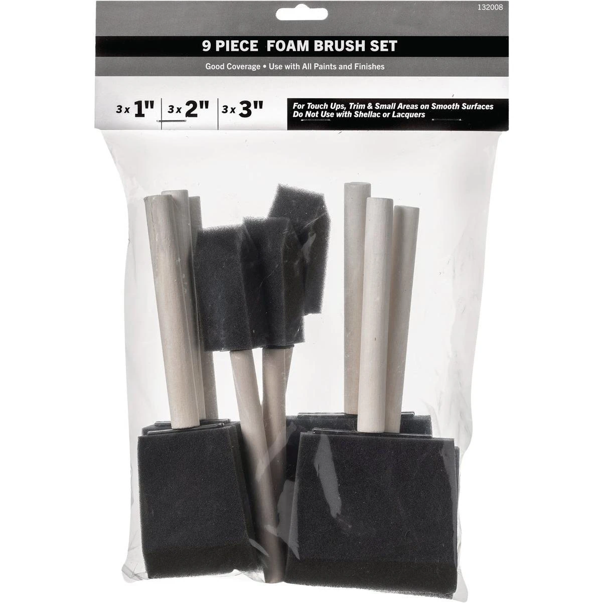 Shur-Line 9-Piece Foam Brush Set – Professional Makeup Essentials