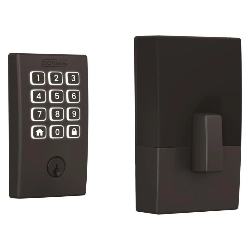 Schlage Arrive Matte Black Wi‑Fi Smart Deadbolt with Century Trim – Steel Security