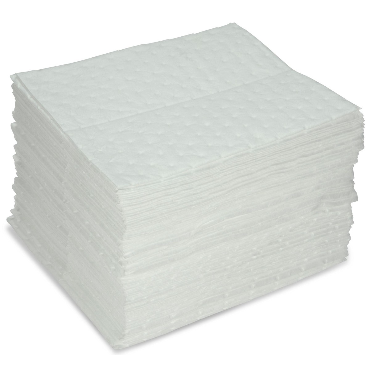 AABACO Oil ONLY White Absorbent Pads - Dimpled HEAVY Weight Pads 15x 18 (100/bale)