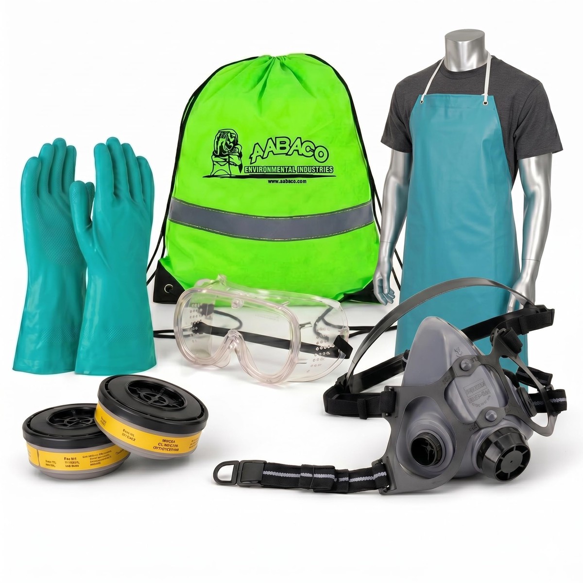 AABACO Pesticide Starter Protection Kit Complete 5-Piece PPE Safety Kit for Chemical Handling & Spraying