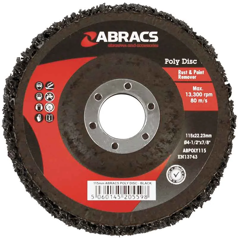 Abracs Poly Discs 115mmx22mmBlack