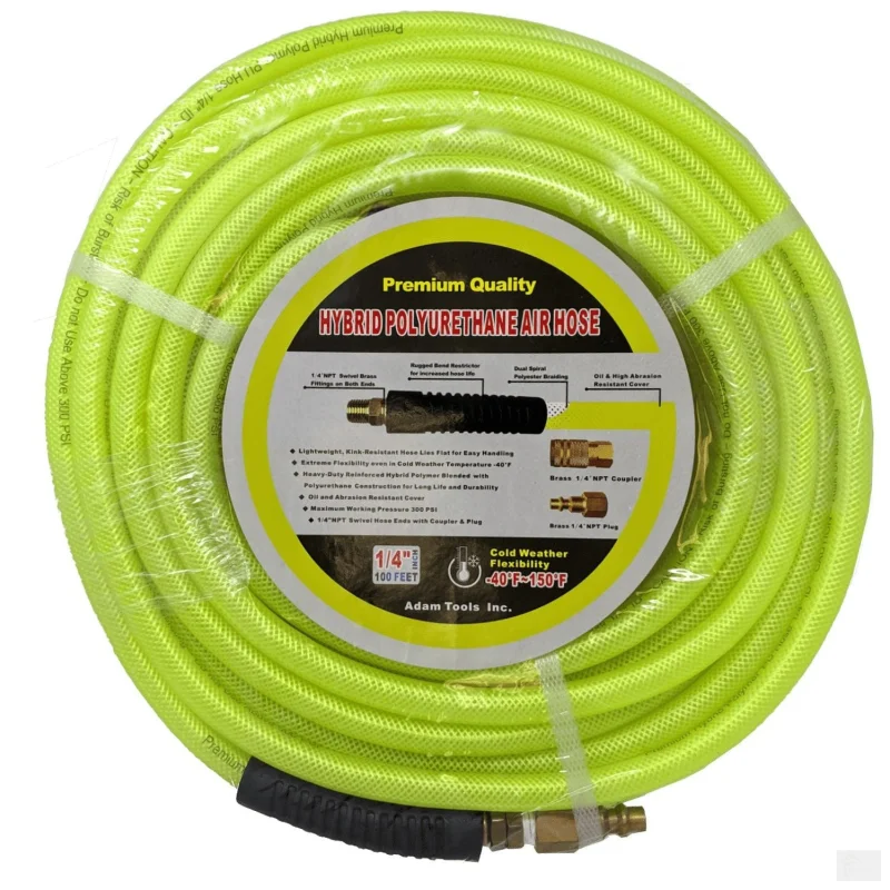 AdamTools Hybrid Polyurethane Air Hose 1/4″x50ft