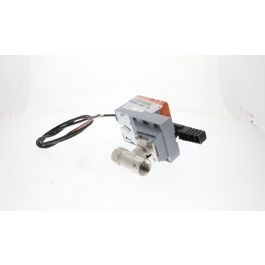 Belimo B209+LRB24-SR 1/2" Valve W/Chrome-Plated Ball 0.8Cv 2-10 VDC
