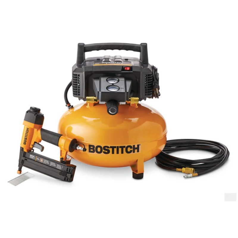 Bostitch BTFP1KIT-CA 6-Gallon Oil-Free Portable Air Compressor & 18-Gauge Nailer Kit