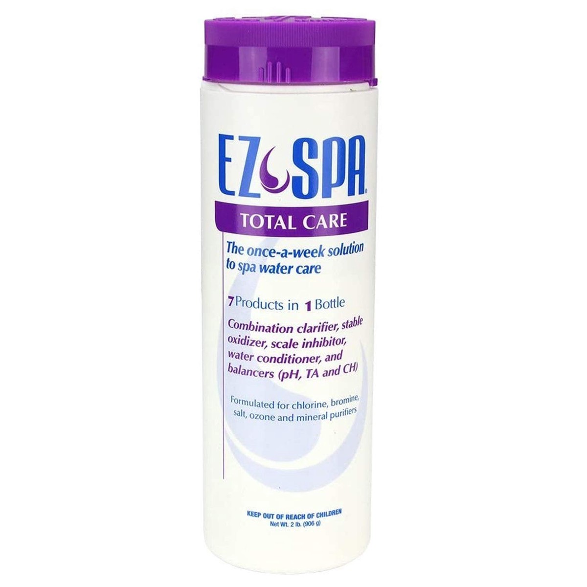 Brand EZ Spa EZSTC2 Hot Tub Total Care Weekly Water Preventative Chemical Treatment Blend for Hot Tubs and Spas, 2 Pounds - Set of 4