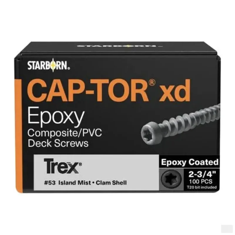 Deck Screws – Trex – Clam Shell and Island Mist – 2 3/4″, 100/Pkg