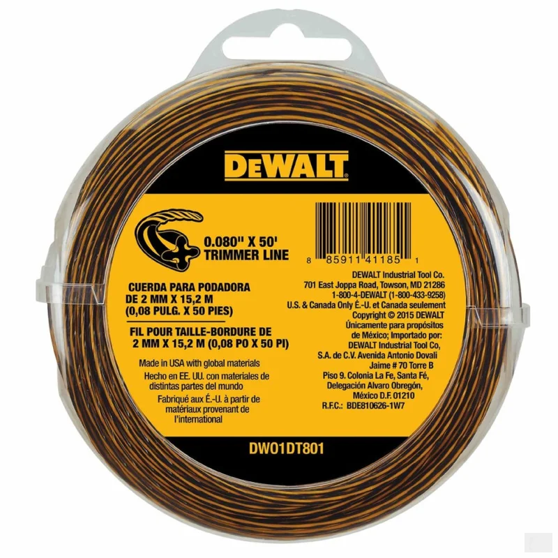 Dewalt 0.080 in x 50 ft Trimmer Line DWO1DT801