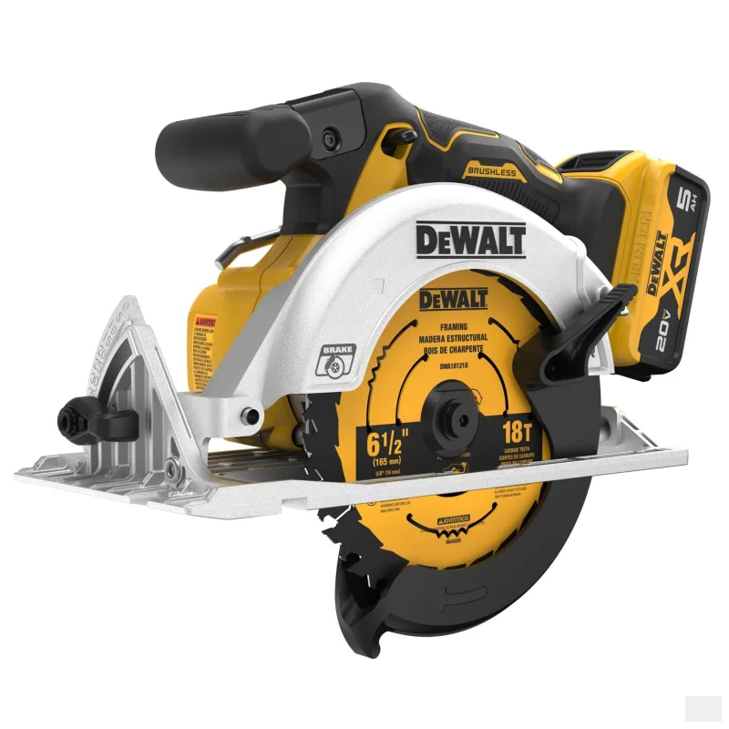 DEWALT 20V MAX Cordless 6-1/2″ Circular Saw Kit with 5ah Battery (DCS565P1)