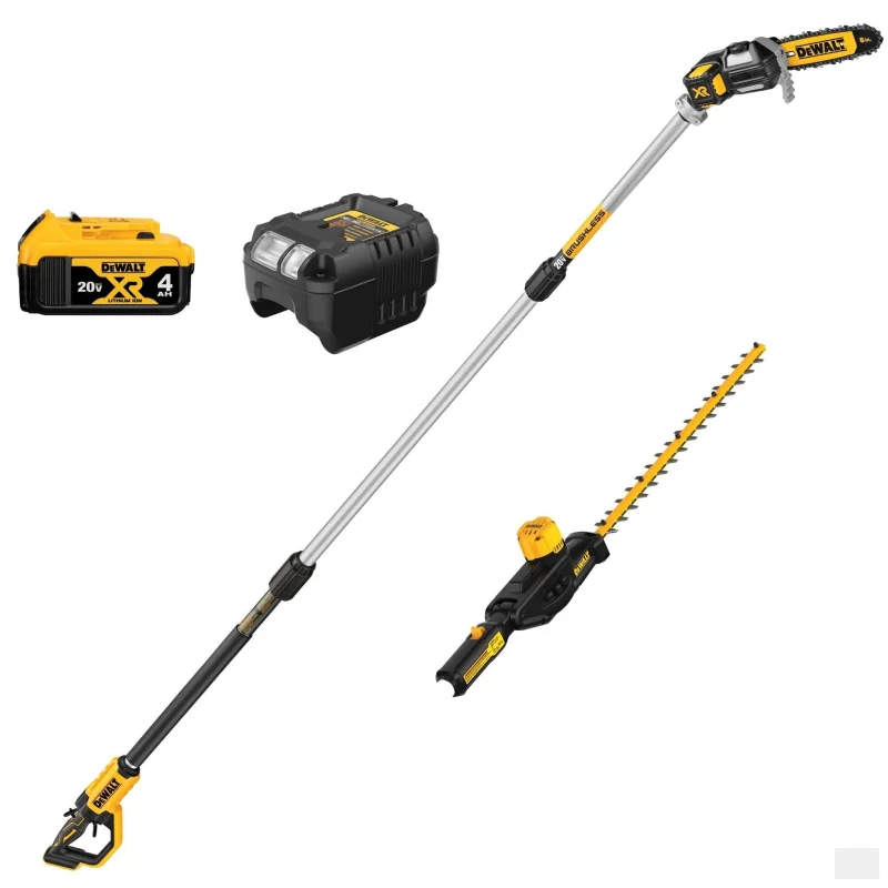 DEWALT 20V MAX Cordless Pole Saw and Pole Hedge Trimmer 4.0Ah Combo Kit (DCKO86M1)