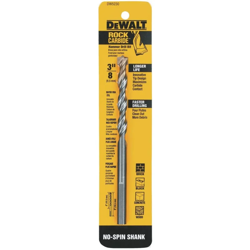 DEWALT 3/8″x6″ Carbide Hammer Drill Bit DW5230