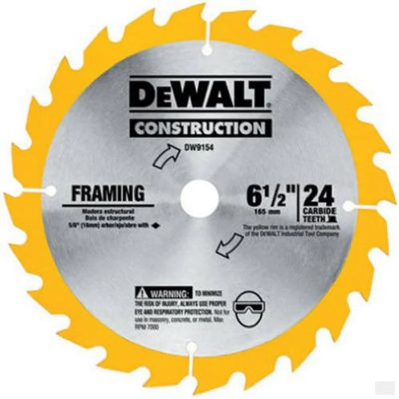 DEWALT 6 1/2″ 24T Framing Saw Blade DW9154