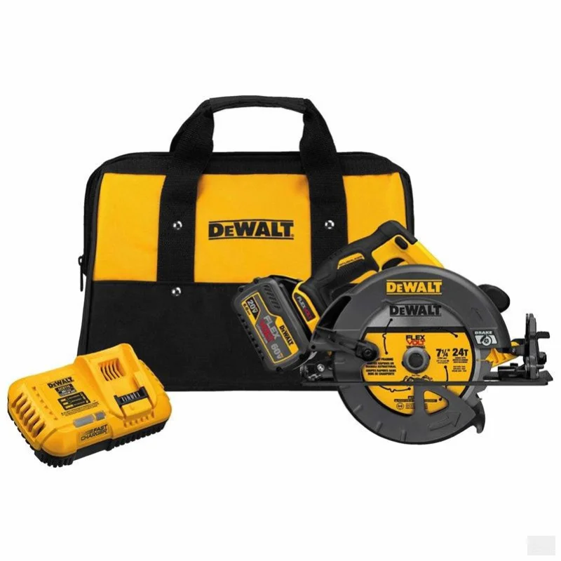 Dewalt – 60V Max* 7-1/4″ (184mm)Circular Saw with Brake (1 Battery Fast Charger) Kit DCS575T1