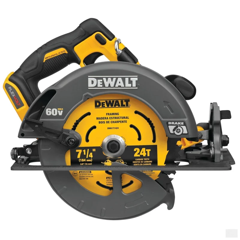 Dewalt FLEXVOLT 60V MAX* Brushless 7-1/4 in. Cordless Circular Saw with Brake (Tool Only) {DCS578B}