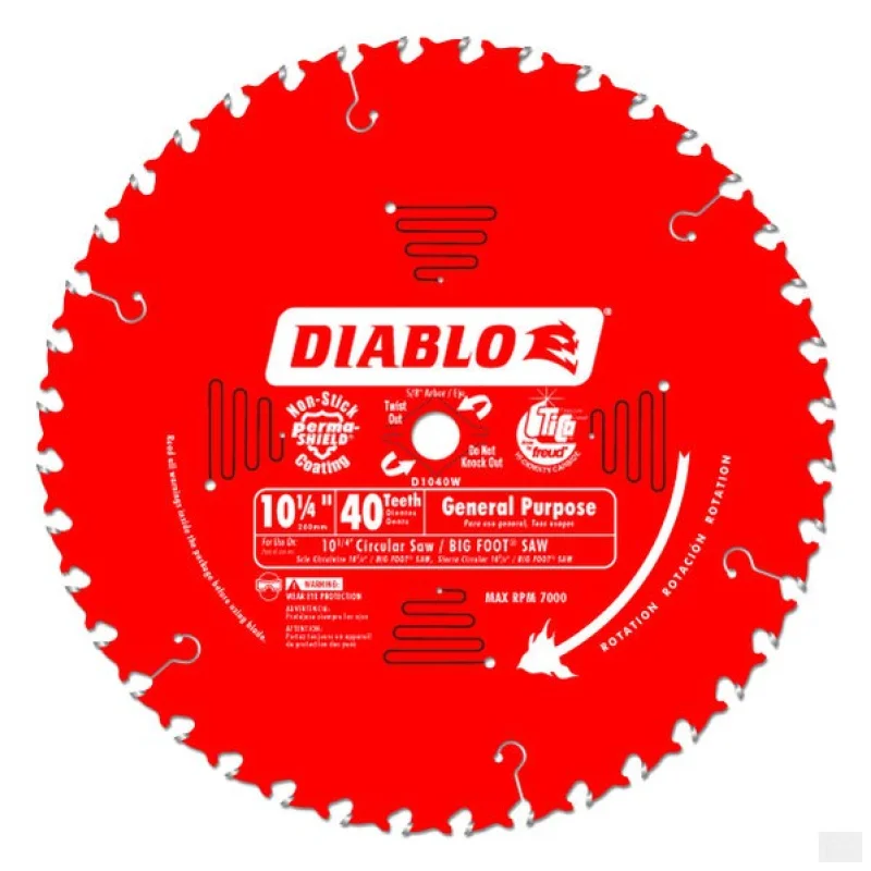 Diablo – 10-1/4 IN. X 40 TOOTH GENERAL PURPOSE BEAM SAW BLADE