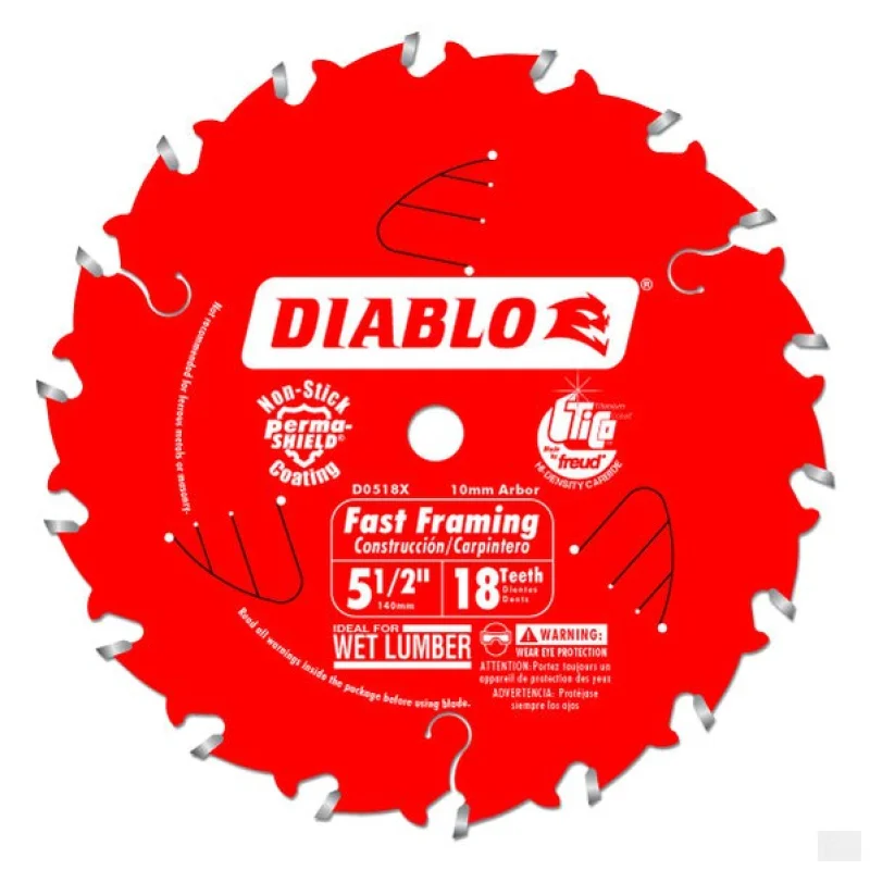 Diablo – 5-1/2 IN. X 18 TOOTH FAST FRAMING TRIM SAW BLADE D0518X