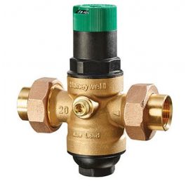 Resideo DS06-100-DUT-LF DialSet Pressure Regulating Valve 1/2" FNPT Double Union 25-90 PSI
