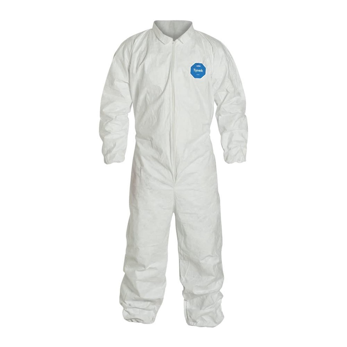 DuPont Tyvek 400 TY125S Disposable Protective Coverall with Elastic Cuffs, White, X-Large (Pack of 25)
