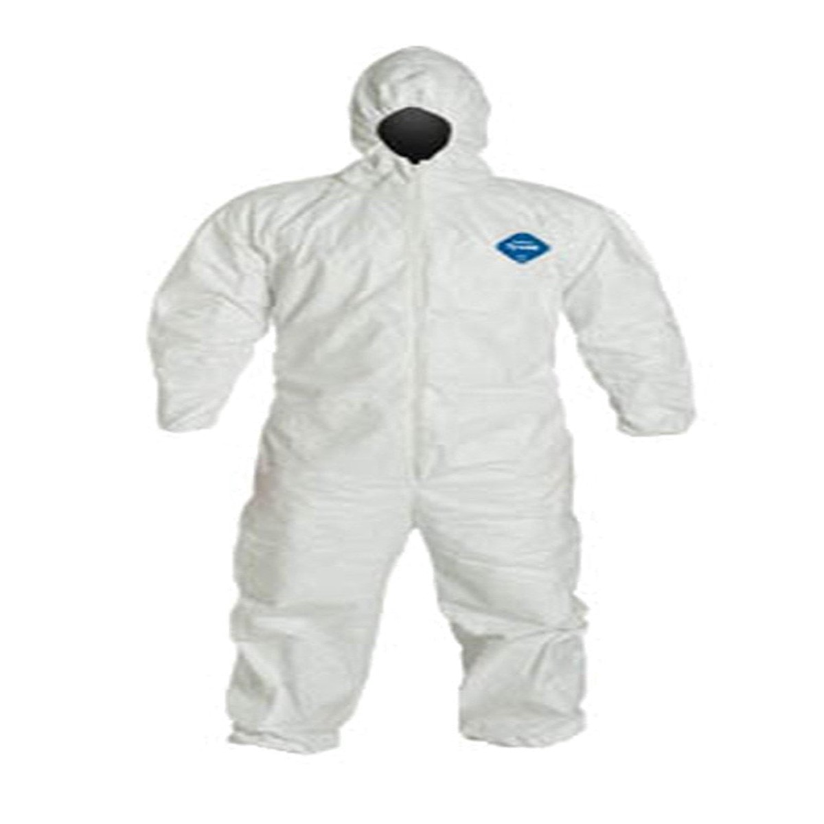 Dupont Tyvek Disposable Suit with Elastic Wrists, Ankles and Hood 2XL - 1 suit