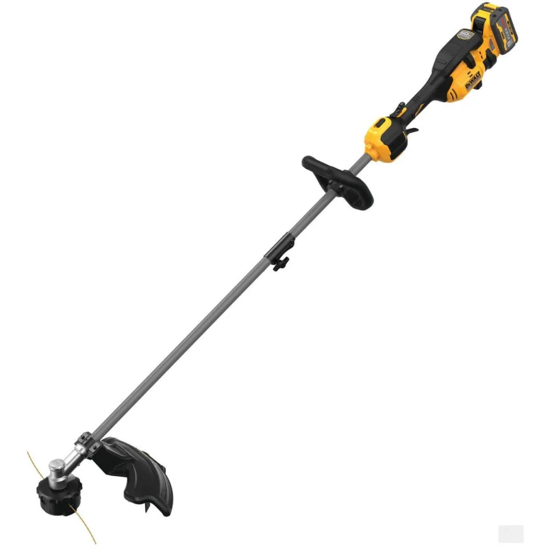 Dwalt FLEXVOLT 60V MAX 17″ Brushless Cordless Power Head Attachment Capable String Trimmer 9.0Ah Kit (DCST972X1)
