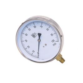 Weksler EA14C Pressure Gauge 4-1/2" Dial 0-100-PSI 1/4" NPT Lower Mount