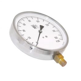 Weksler EA14D Contractor Pressure Gauge 4-1/2" Dial 0-160 PSI 1/4" NPT Lower Mount