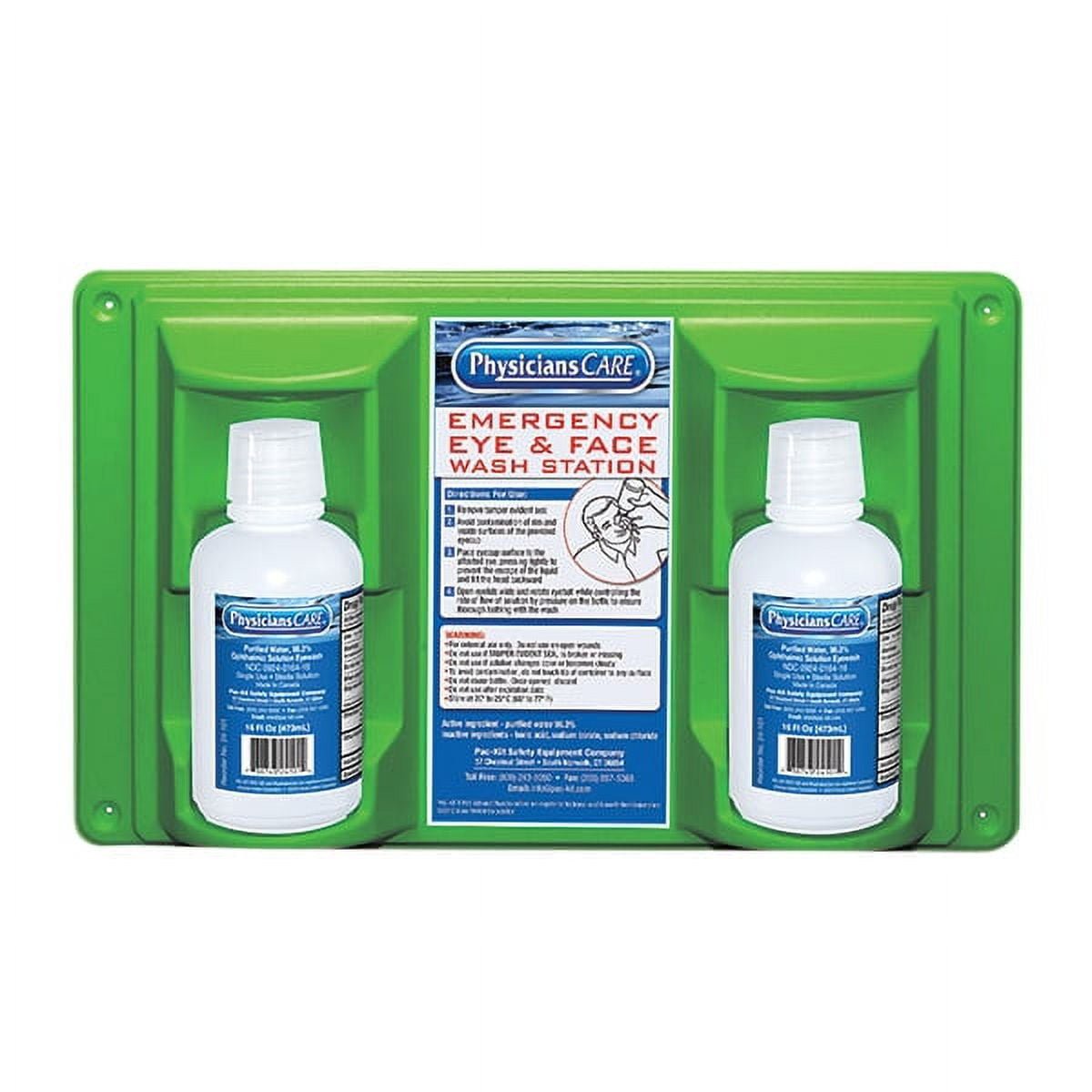 First Aid Only Eyewash Station, Double 16 oz Bottle