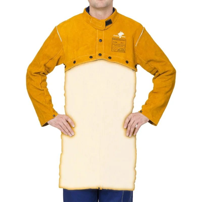 Golden Brown split cowleather welding cape sleeve
